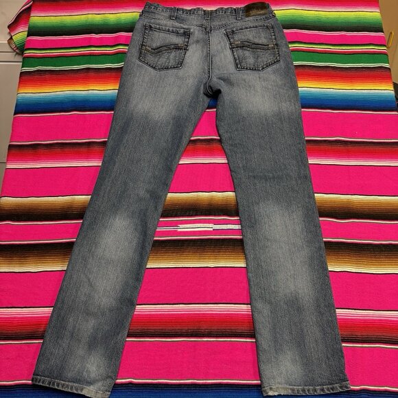 ARIAT Relentless Jeans Mens 36x38 Original Fit Straight Stretch Reinforced Seams - Picture 4 of 9